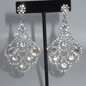 Chandelier Dangle Earrings Rhinestone Crystal